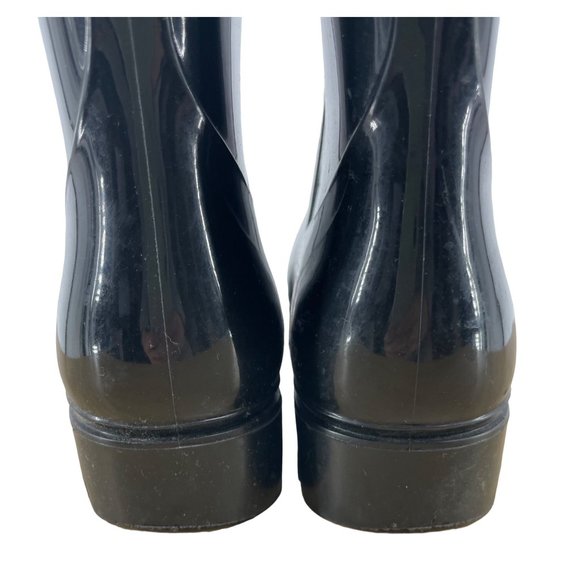 Billito Women's Size 7 Black Mid-Calf Rubber Waterproof Rain Boots - Picture 2 of 7